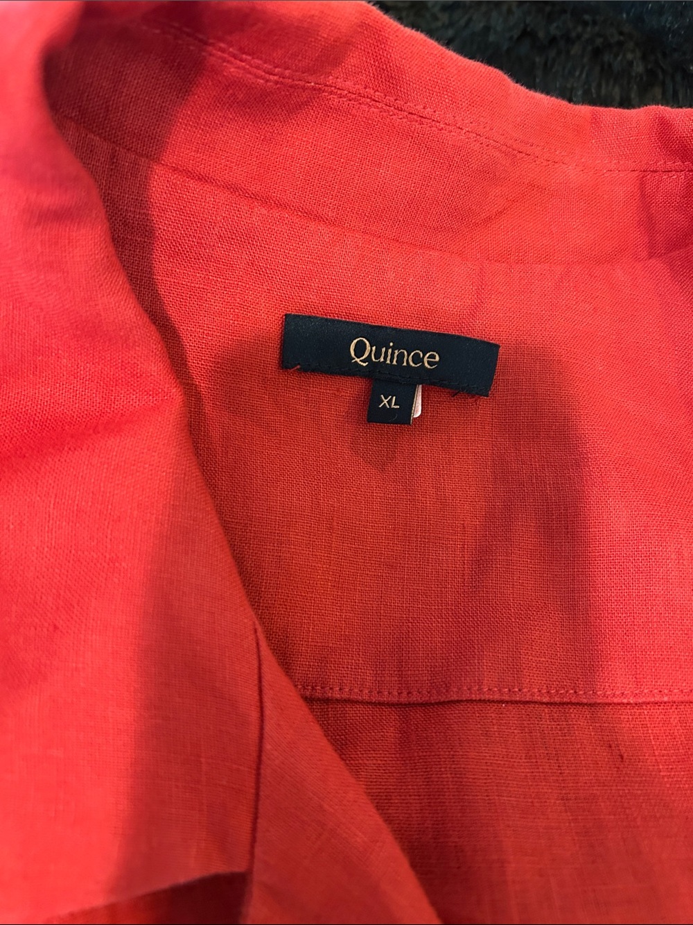 Quince 100% European Linen Button Front Dress Chile XL - Picture 9 of 14